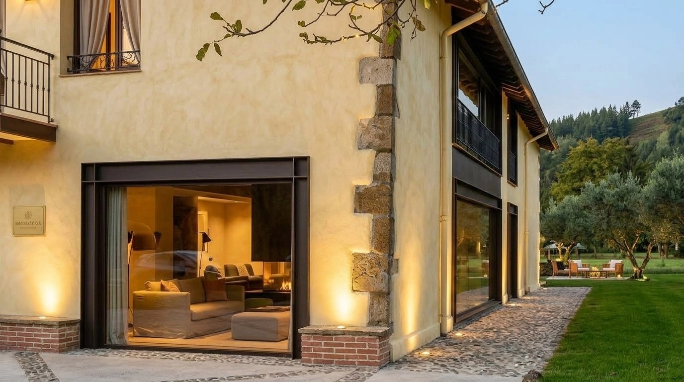 Facade design in Mediterranean Facade style — photo by GenRoom AI