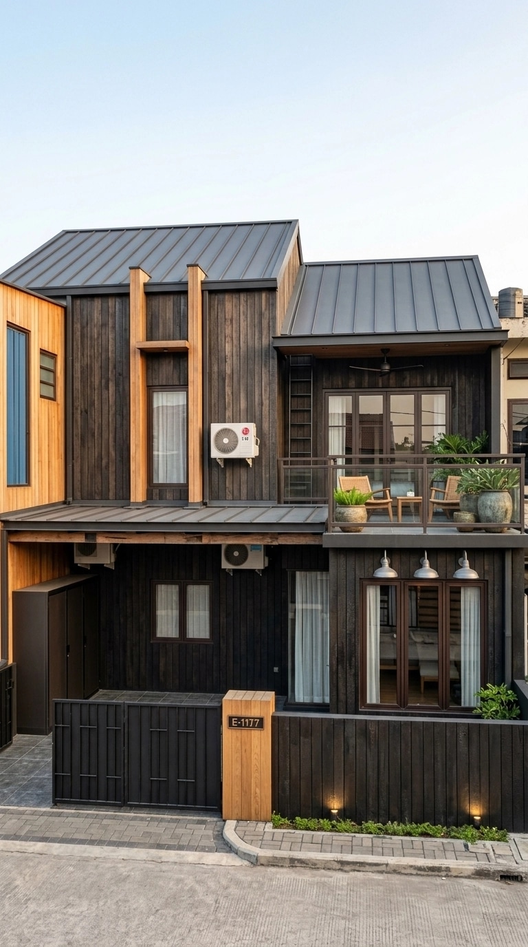 Facade design in Barnhouse Facade style — photo by GenRoom AI