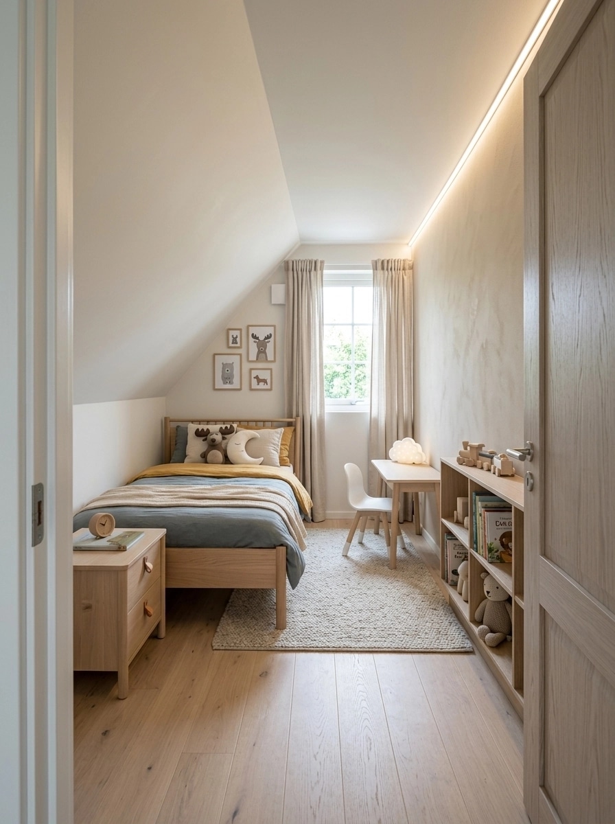 Scandinavian Bedroom design — interior photo by GenRoom AI
