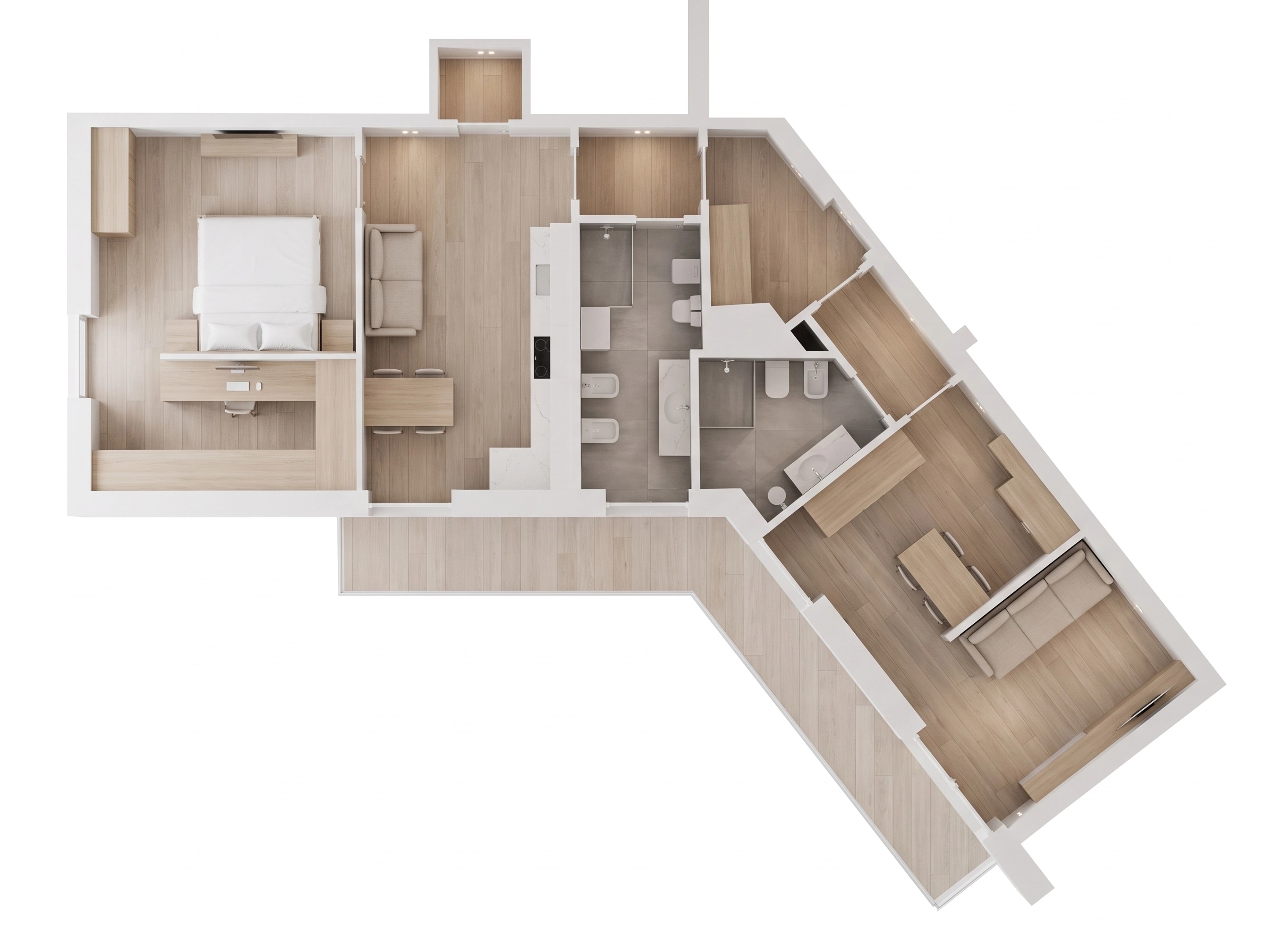 Minimalism Living Room design — interior photo by GenRoom AI