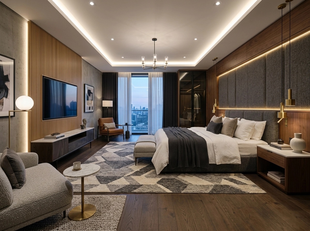 Contemporary Bedroom design — interior photo by GenRoom AI