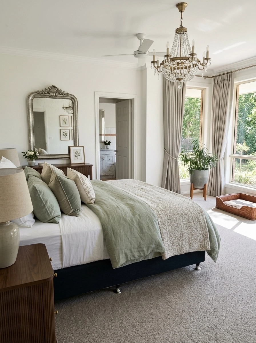Transitional Bedroom design — interior photo by GenRoom AI