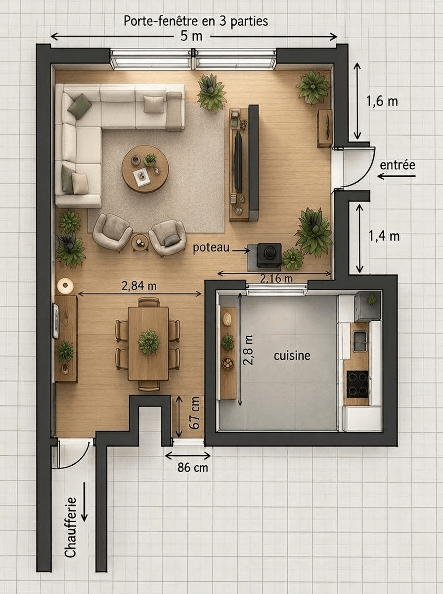 Interior design in Contemporary style — Living Room by GenRoom AI