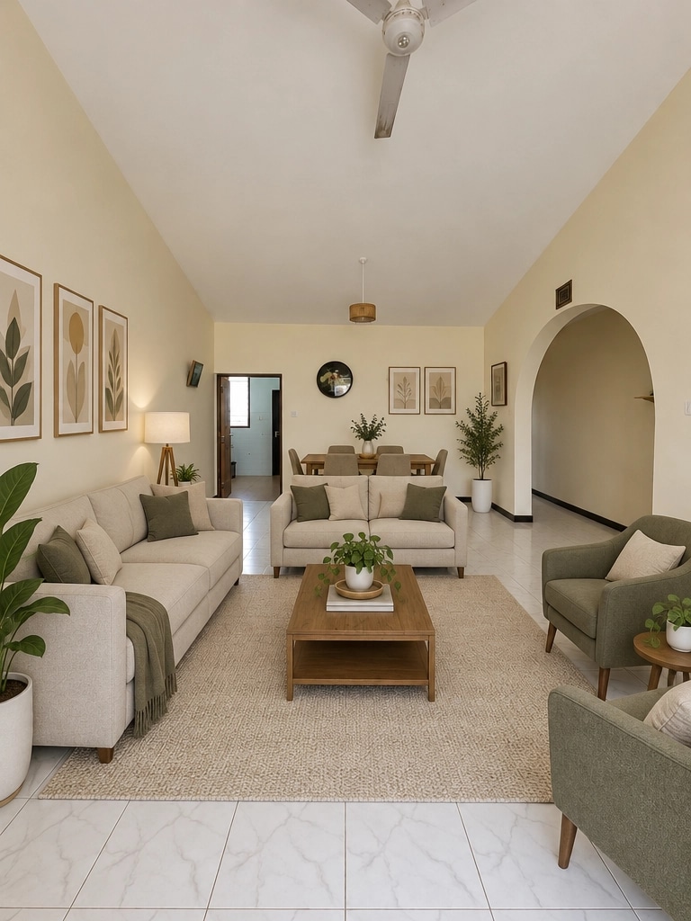 Interior design in Minimalism style — Living Room by GenRoom AI