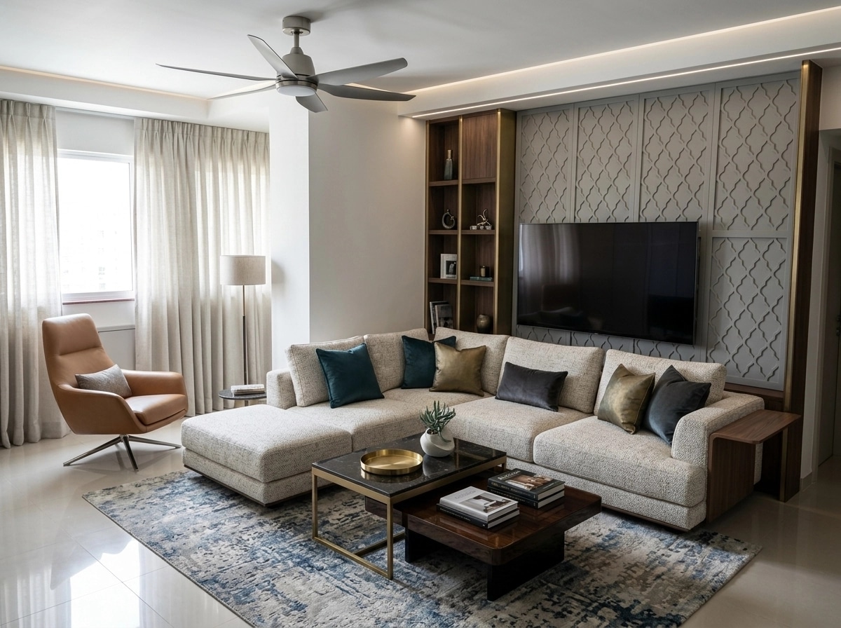Interior design in Contemporary style — Living Room by GenRoom AI