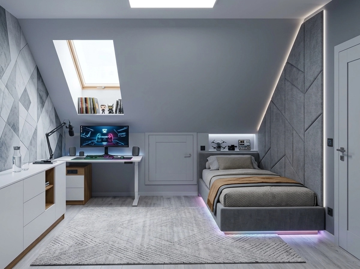 Contemporary Bedroom design — interior photo by GenRoom AI