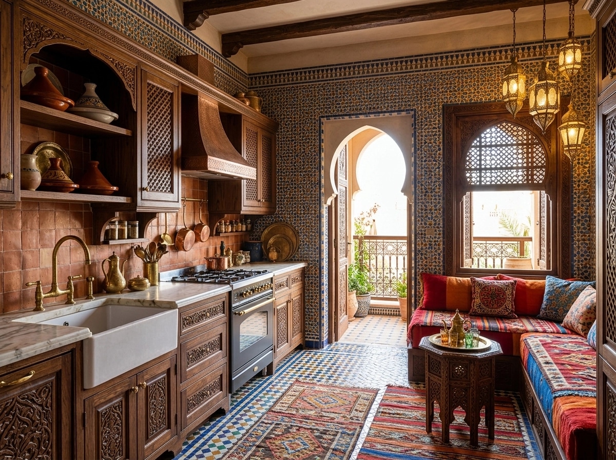 Interior design in Arabian / Moroccan style — Kitchen by GenRoom AI