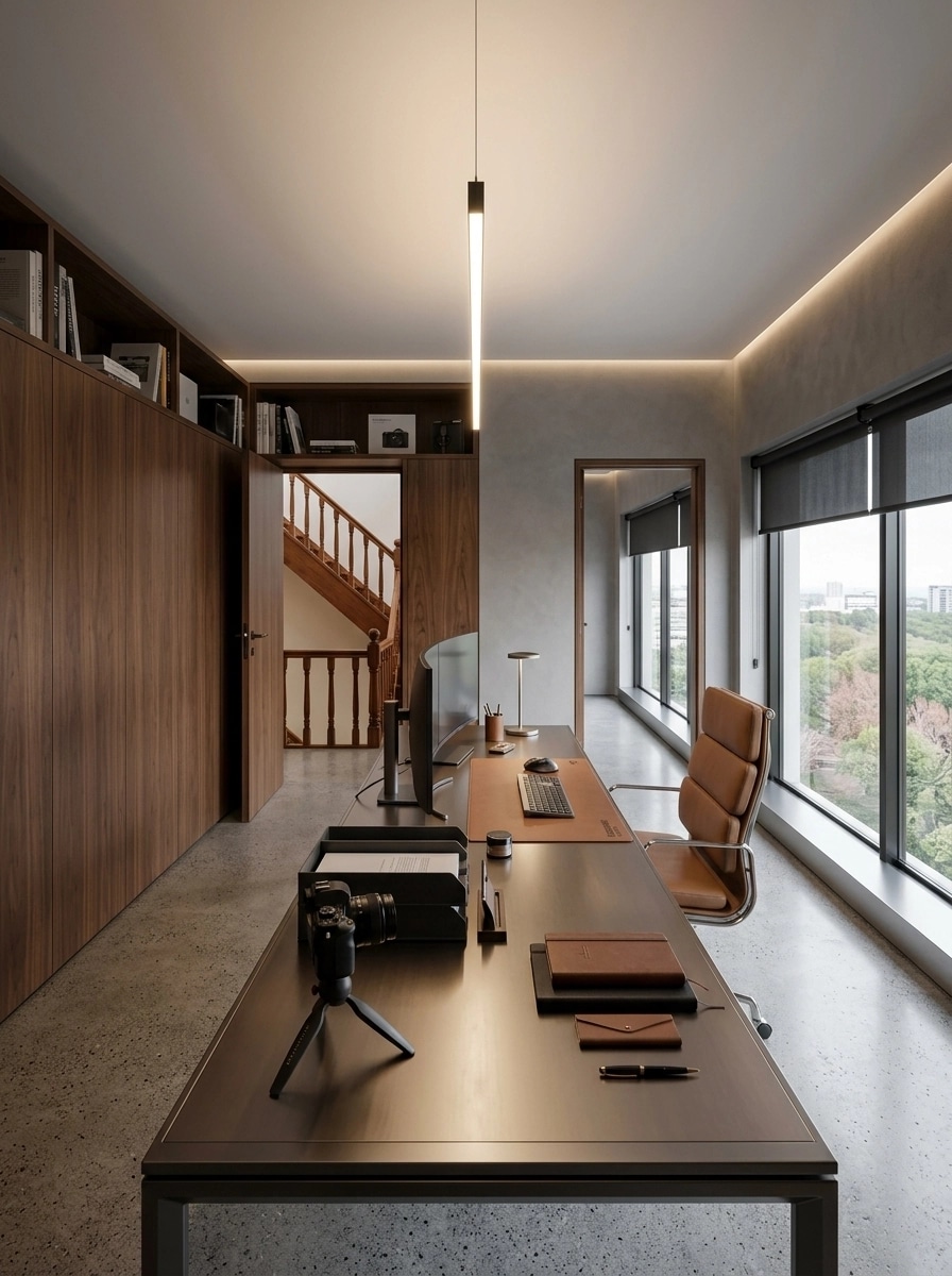 Office interior in Contemporary style — photo by GenRoom AI