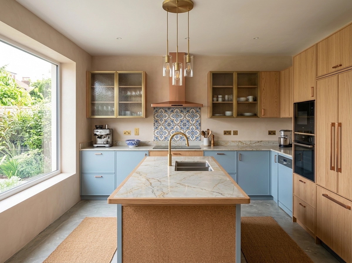 Kitchen interior in Portuguese Modern style — photo by GenRoom AI