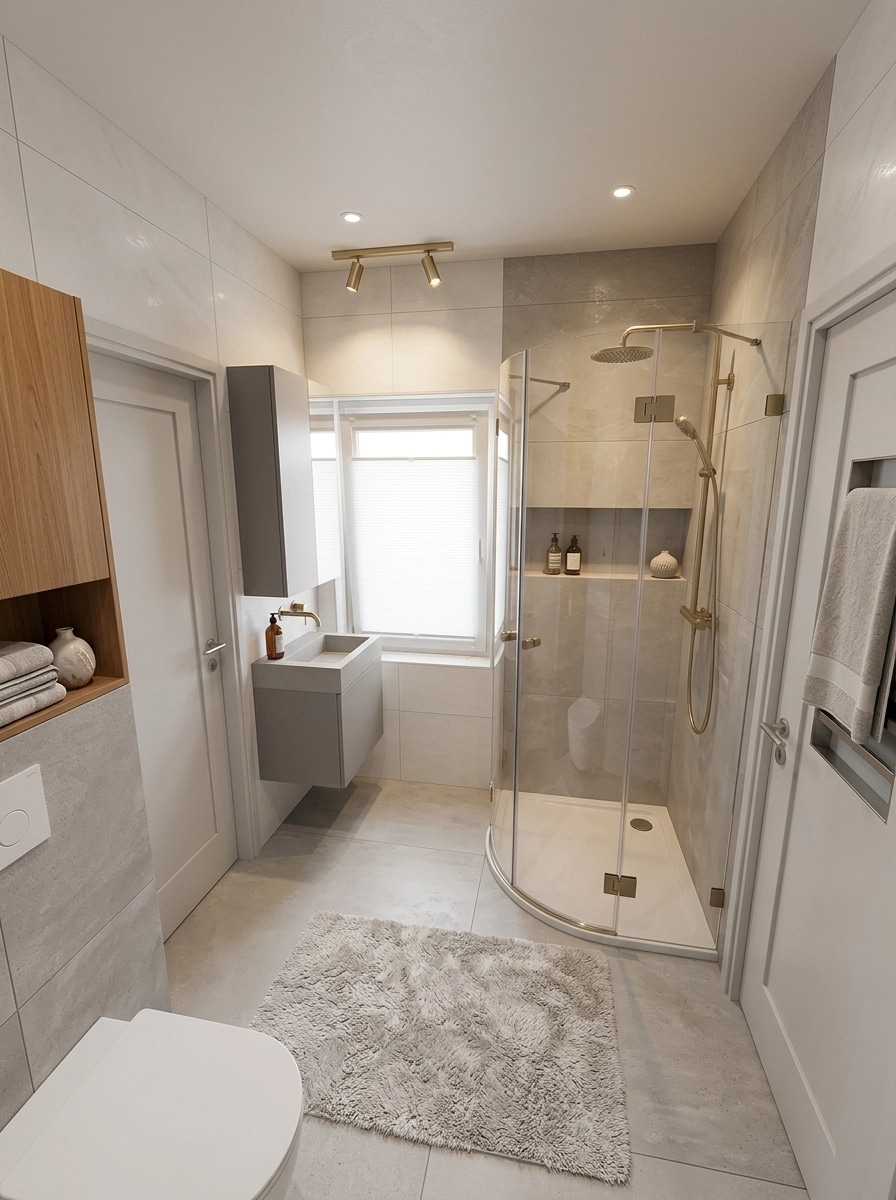 Bathroom interior in Contemporary style — photo by GenRoom AI