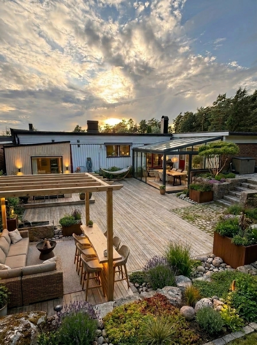 Landscape design in Eco Natural Garden style — Yard by GenRoom AI