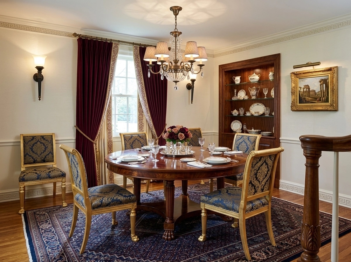 Interior design in Neoclassic style — dining_room by GenRoom AI