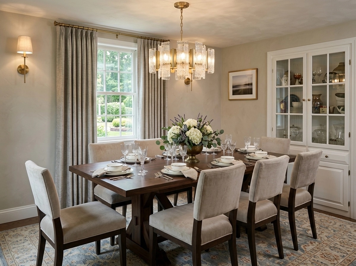 Interior design in Transitional style — dining_room by GenRoom AI