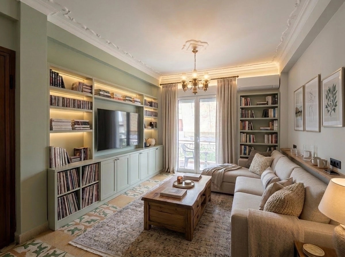 Modern Farmhouse Living Room design — interior photo by GenRoom AI