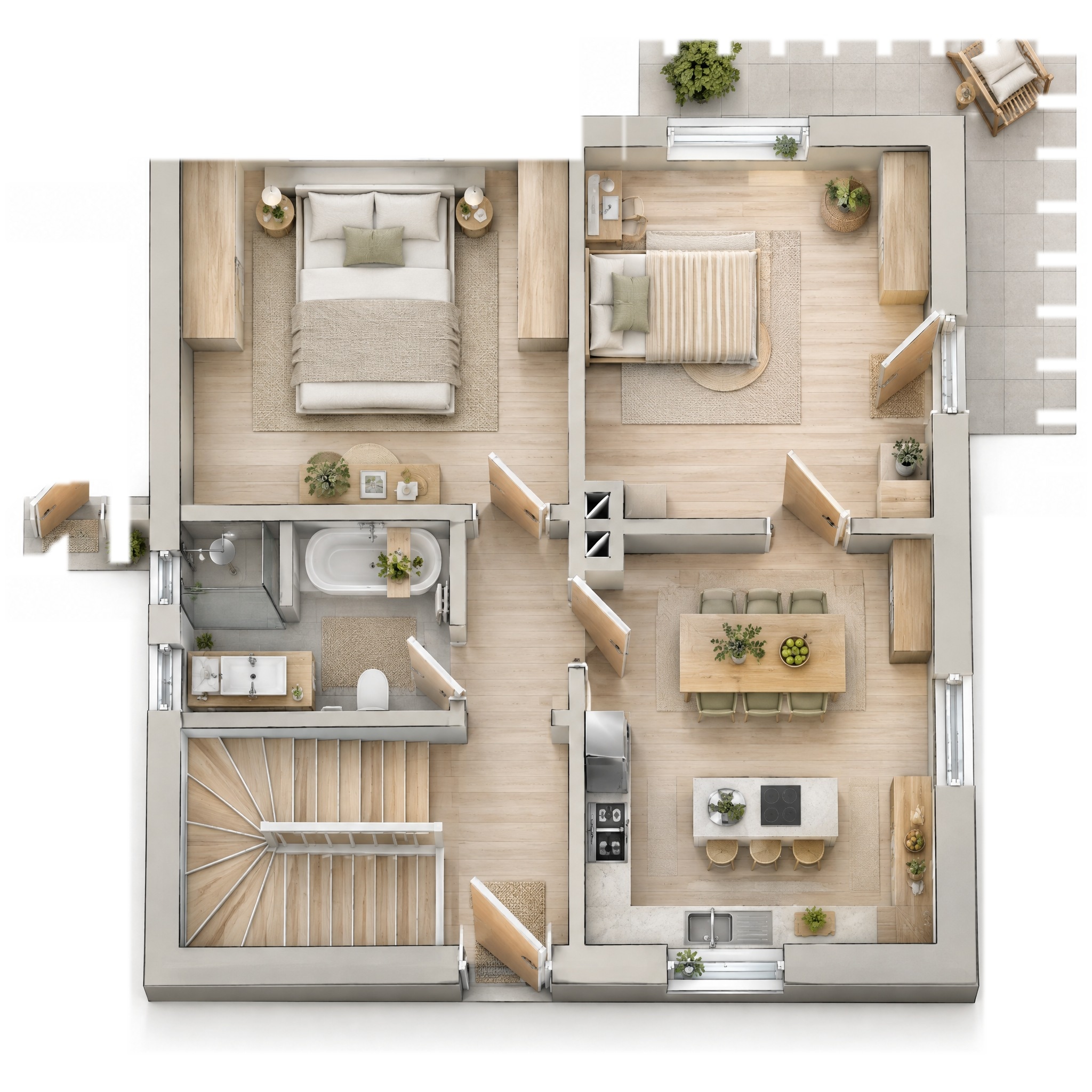 Interior design in Scandinavian style — Living Room by GenRoom AI