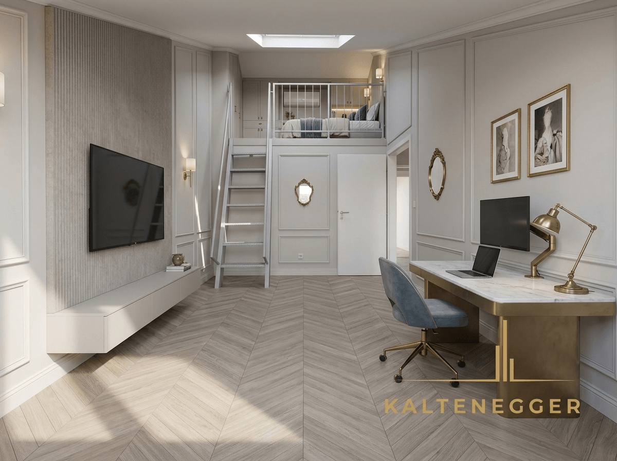 French Parisian Bedroom design — interior photo by GenRoom AI