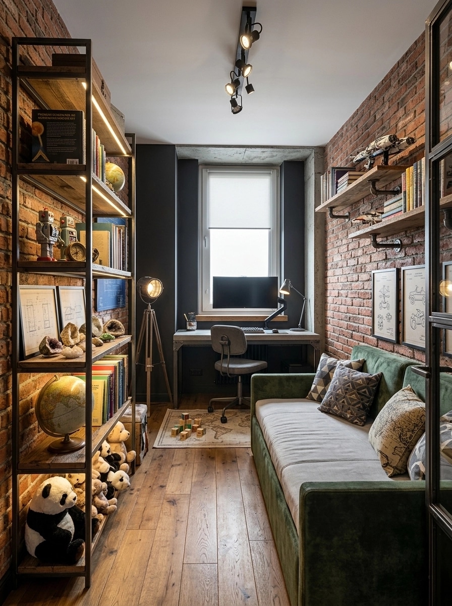 Interior design in Loft / Industrial style — Kids Room by GenRoom AI