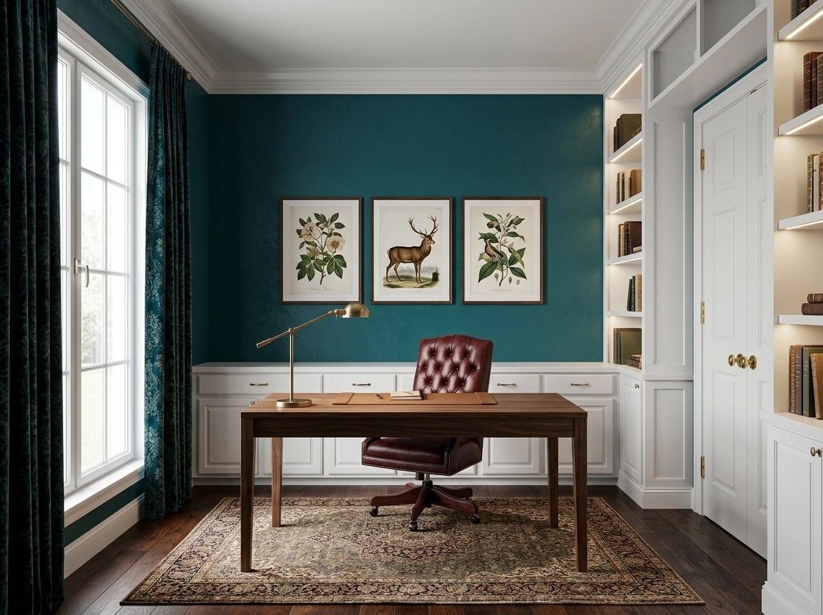 Office interior in Classic style — photo by GenRoom AI