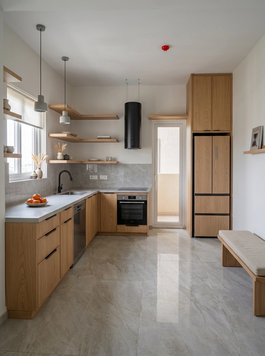 Japandi Kitchen design — interior photo by GenRoom AI