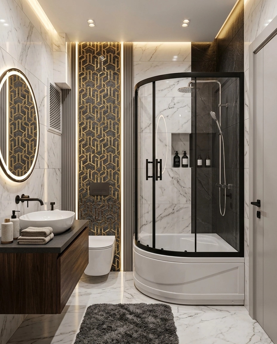 Bathroom interior in Contemporary style — photo by GenRoom AI
