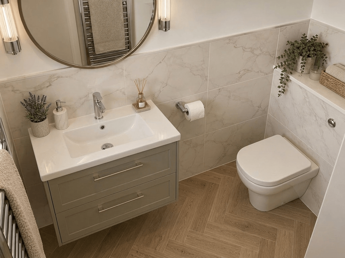 Bathroom interior in no_style style — photo by GenRoom AI