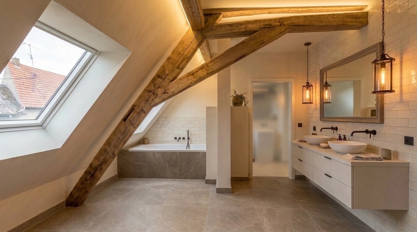 Interior design in Modern Farmhouse style — Bathroom by GenRoom AI