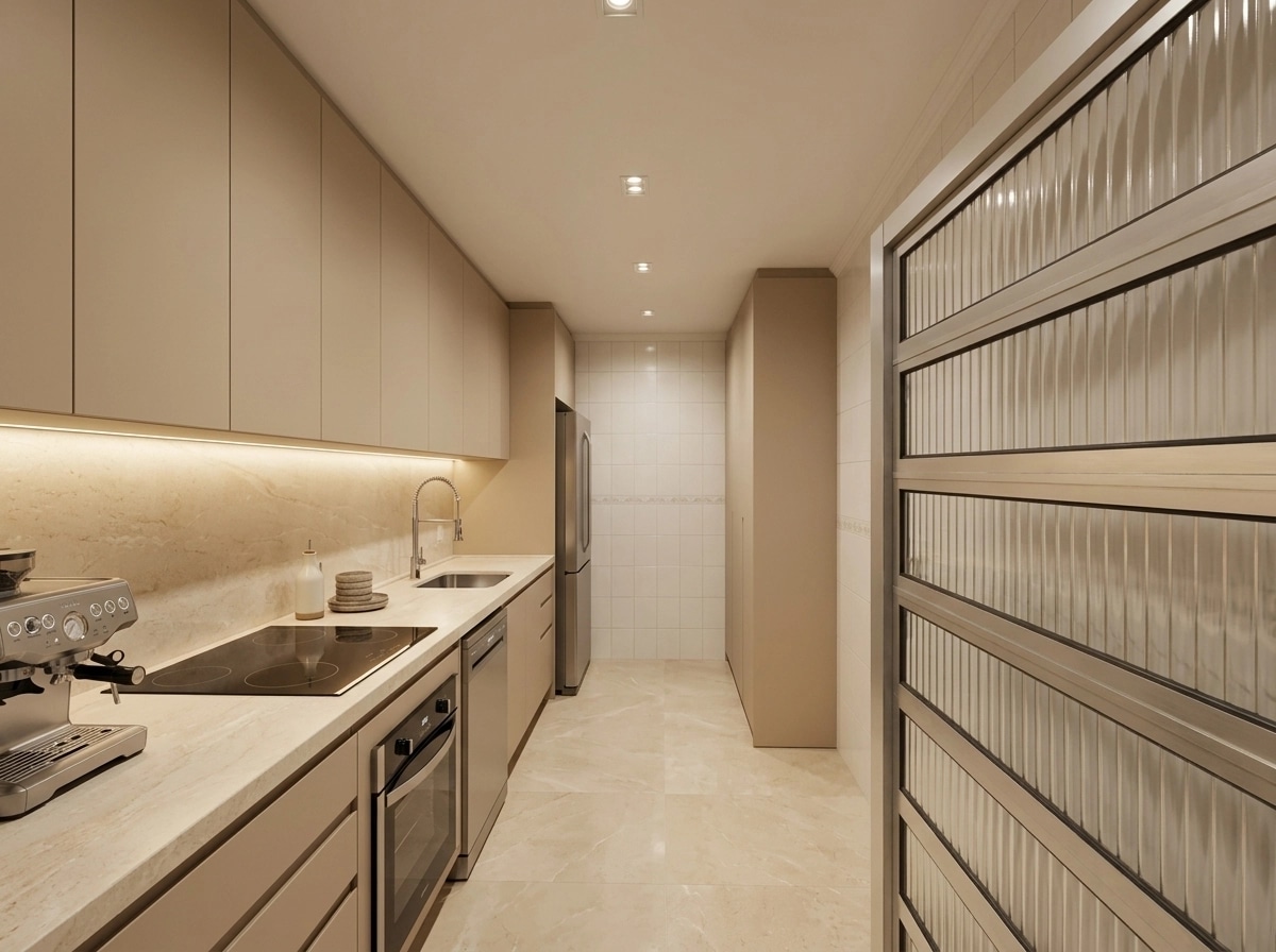 Kitchen interior in Portuguese Modern style — photo by GenRoom AI