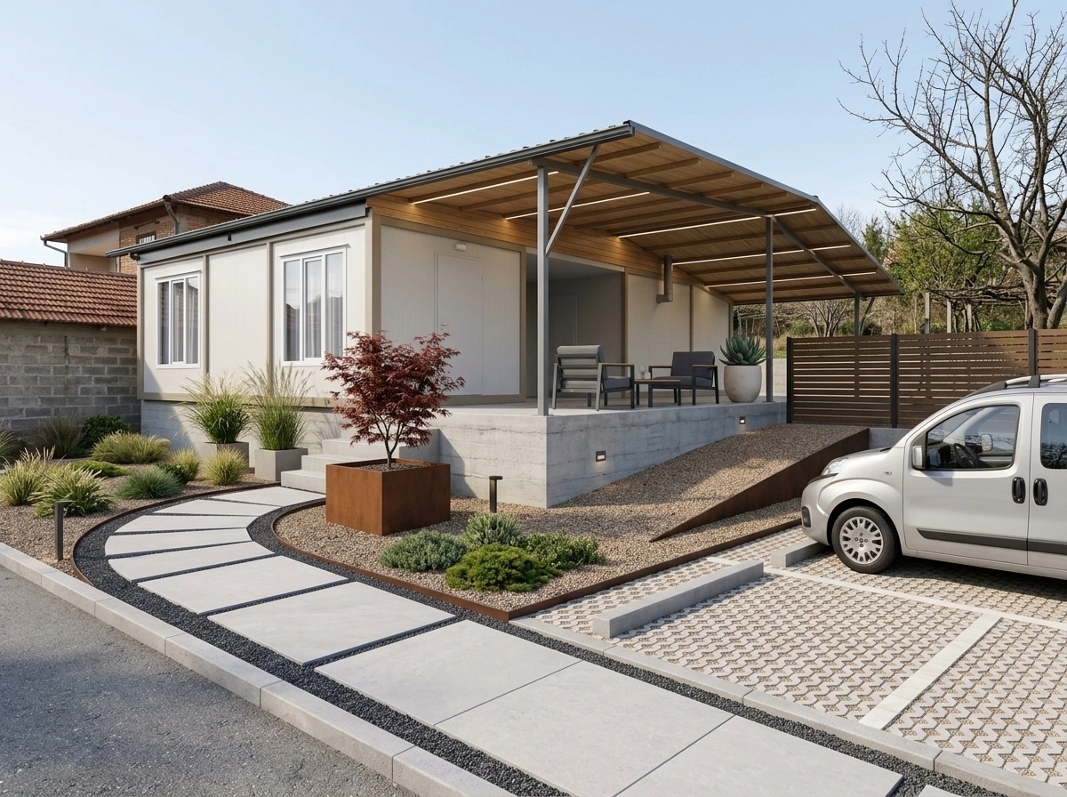 Landscape design in Minimalist Yard style — Yard by GenRoom AI