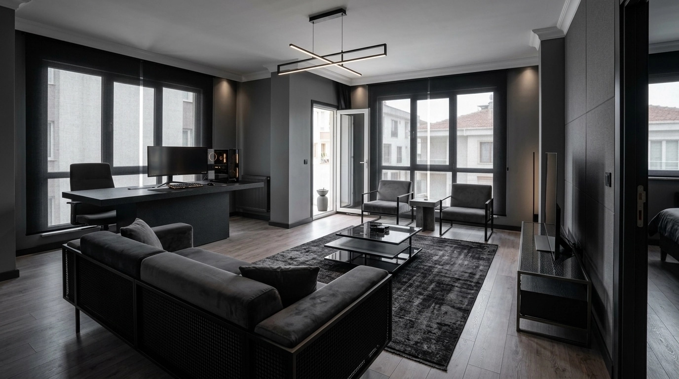 Interior design in Blacktec style — Living Room by GenRoom AI