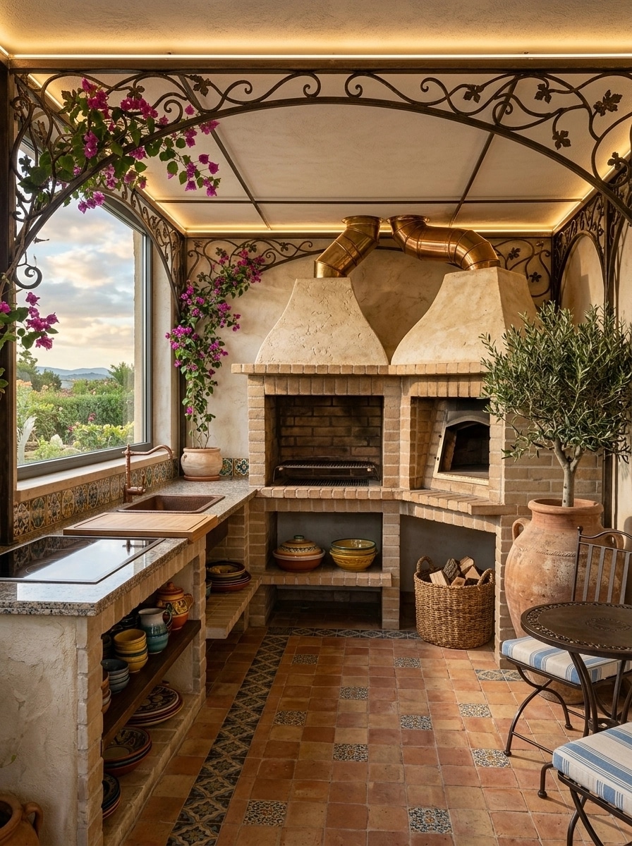 Interior design in Mediterranean style — terrace by GenRoom AI