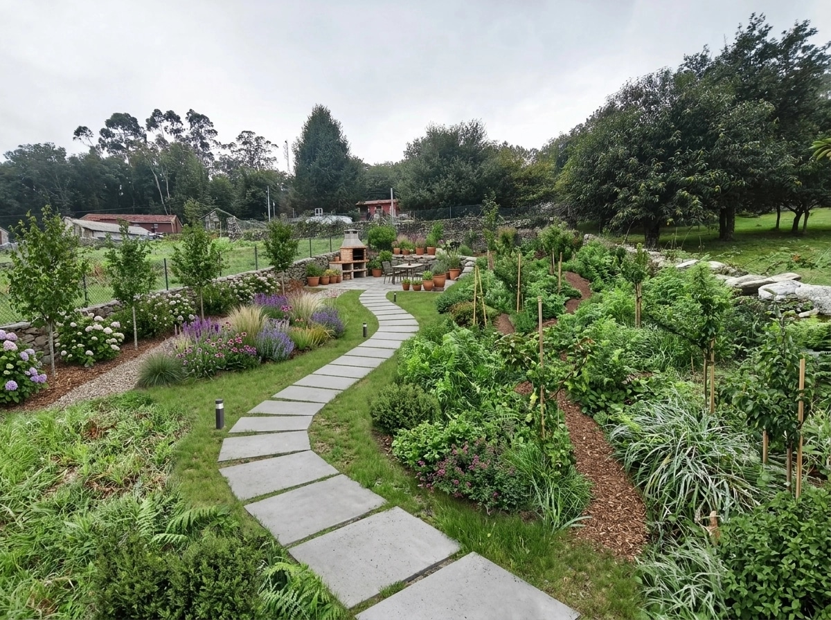 Landscape design in Eco Natural Garden style — Yard by GenRoom AI