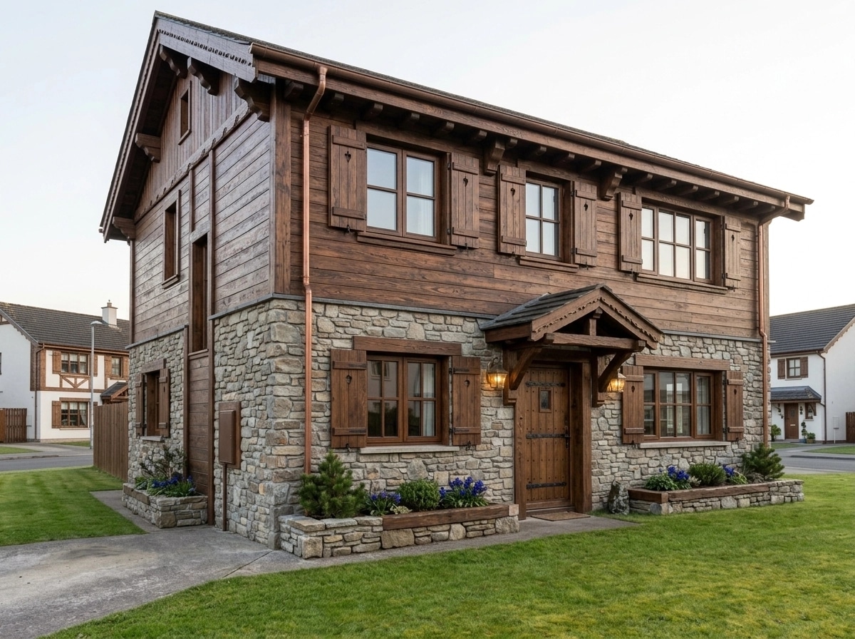 Facade design in Chalet Facade style — photo by GenRoom AI