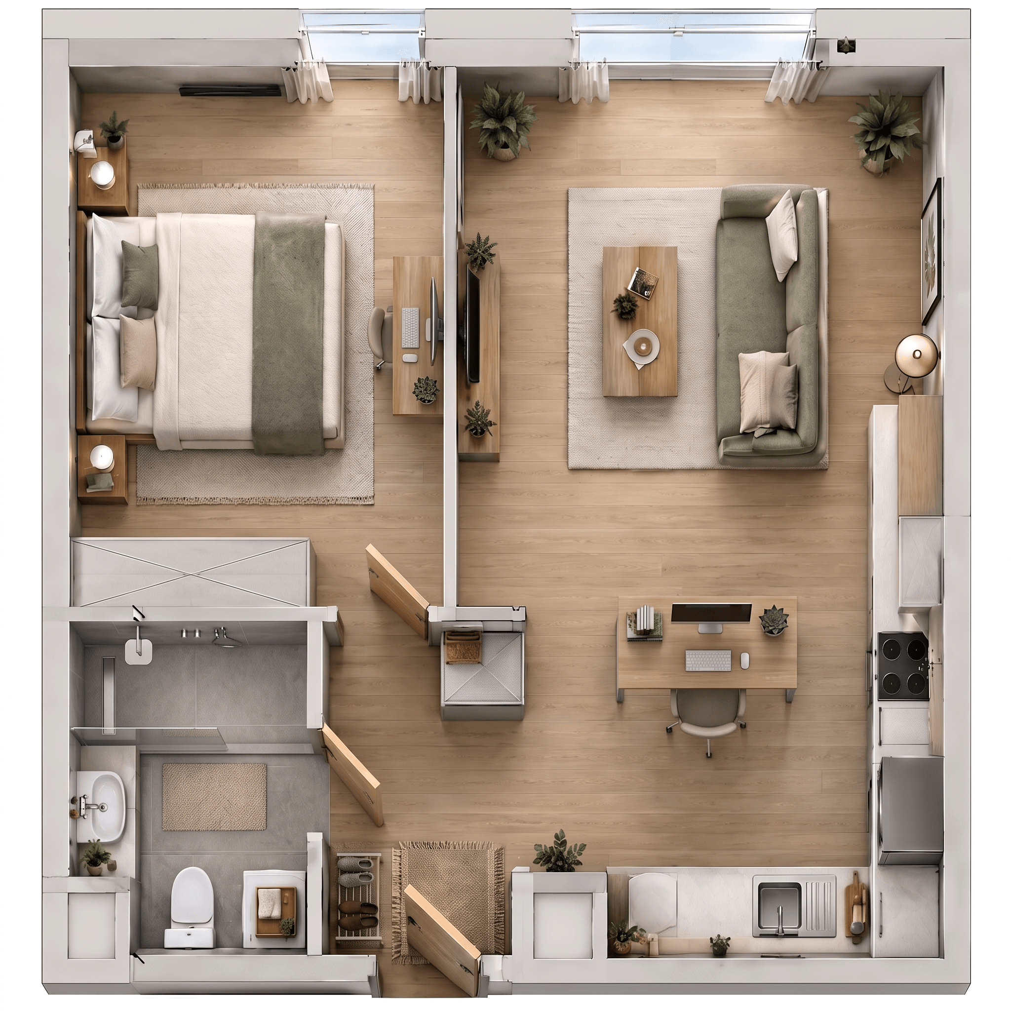Scandinavian Living Room design — interior photo by GenRoom AI