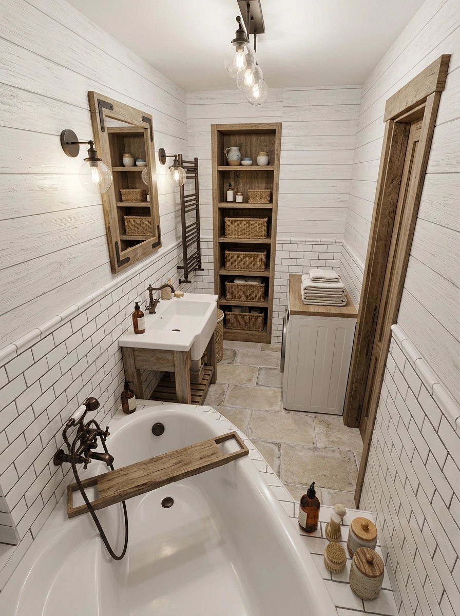 Modern Farmhouse Bathroom design — interior photo by GenRoom AI