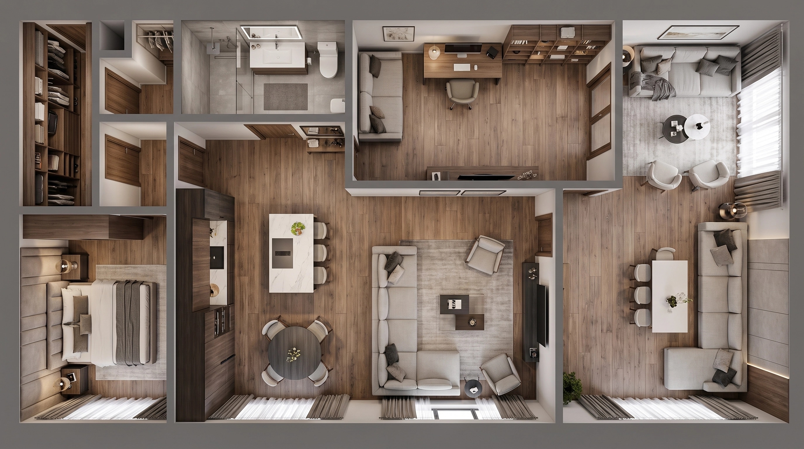 Interior design in Contemporary style — Living Room by GenRoom AI