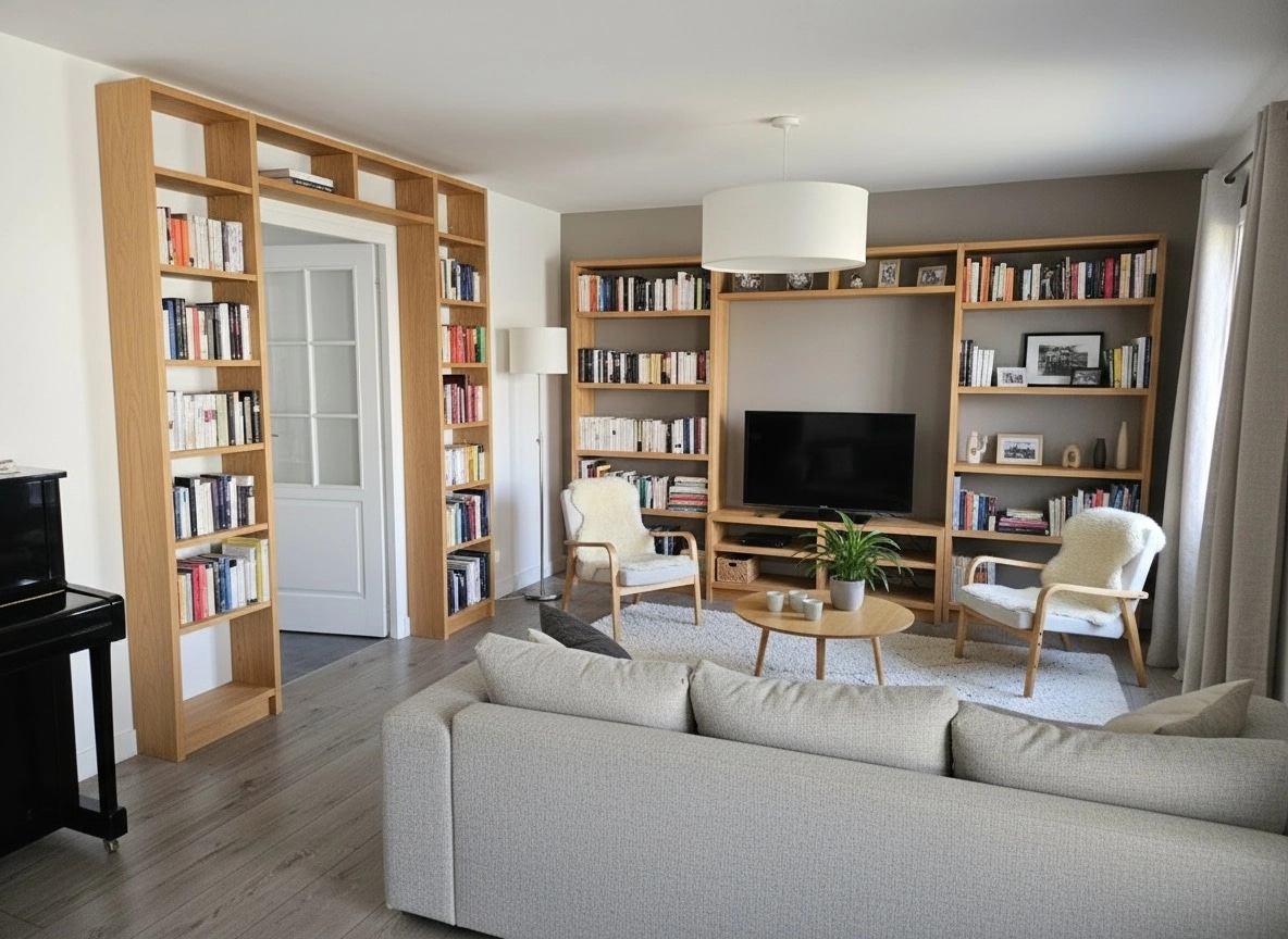 Interior design in Scandinavian style — Living Room by GenRoom AI