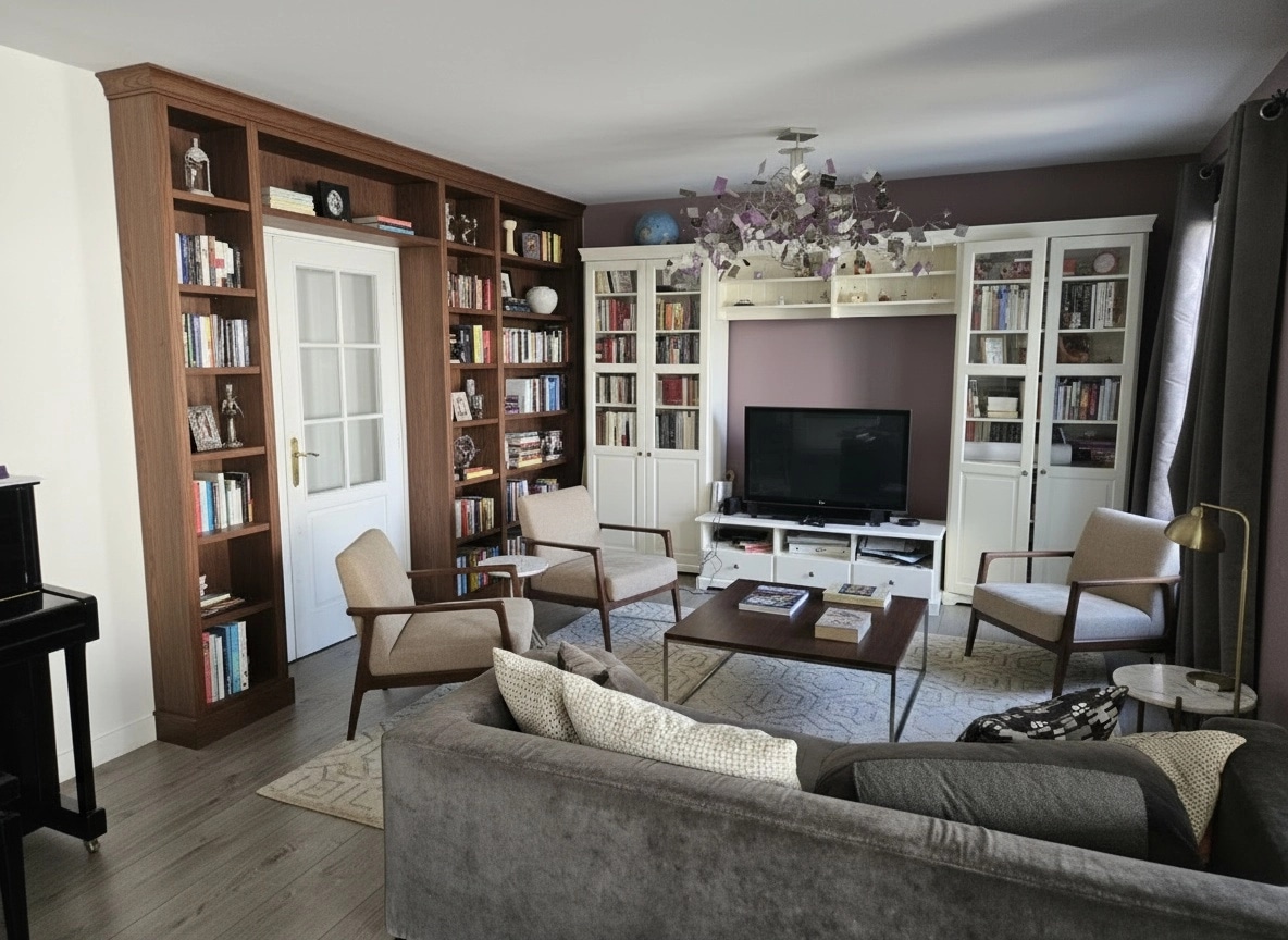 Transitional Living Room design — interior photo by GenRoom AI