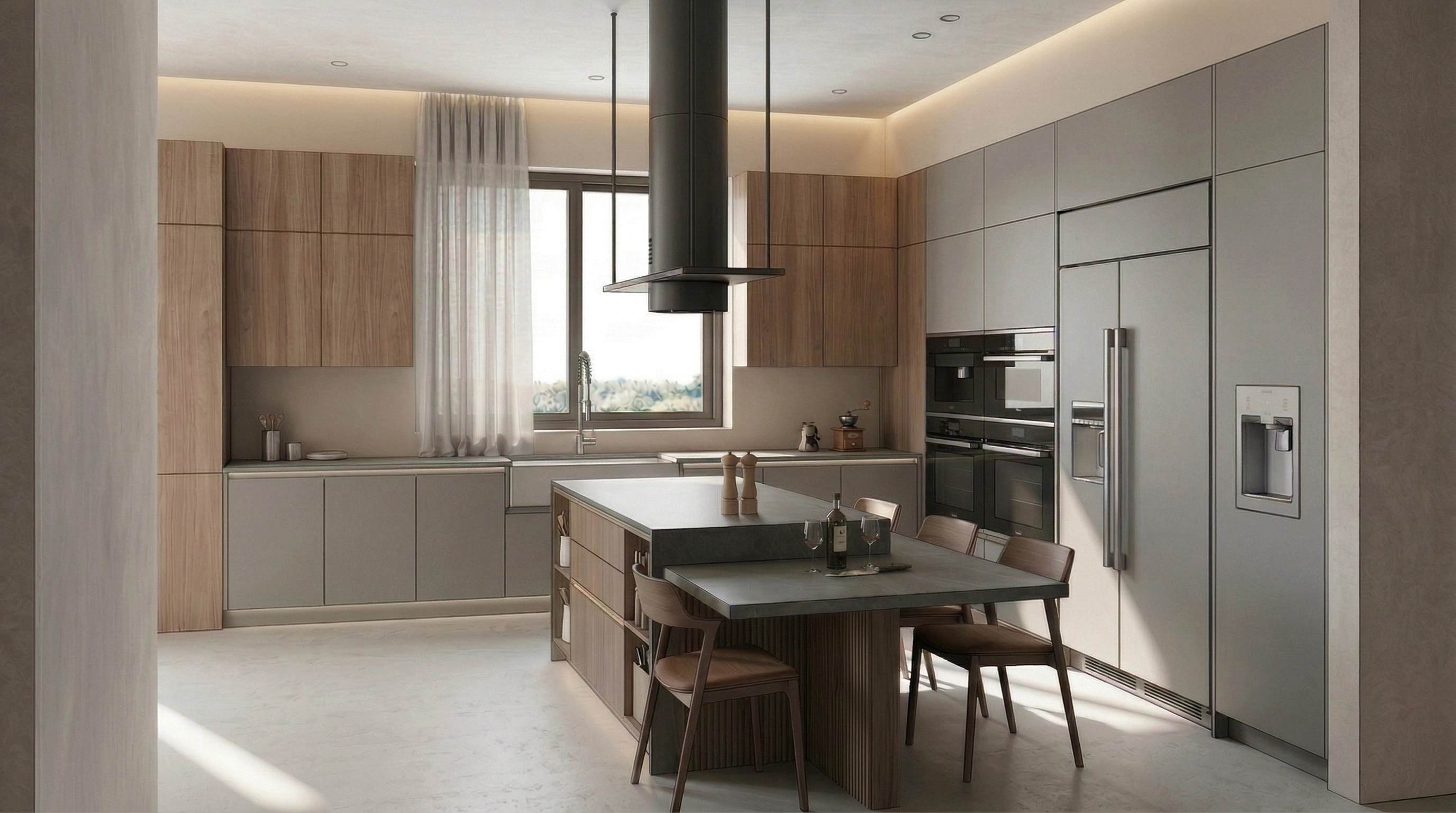 Minimalism Kitchen design — interior photo by GenRoom AI