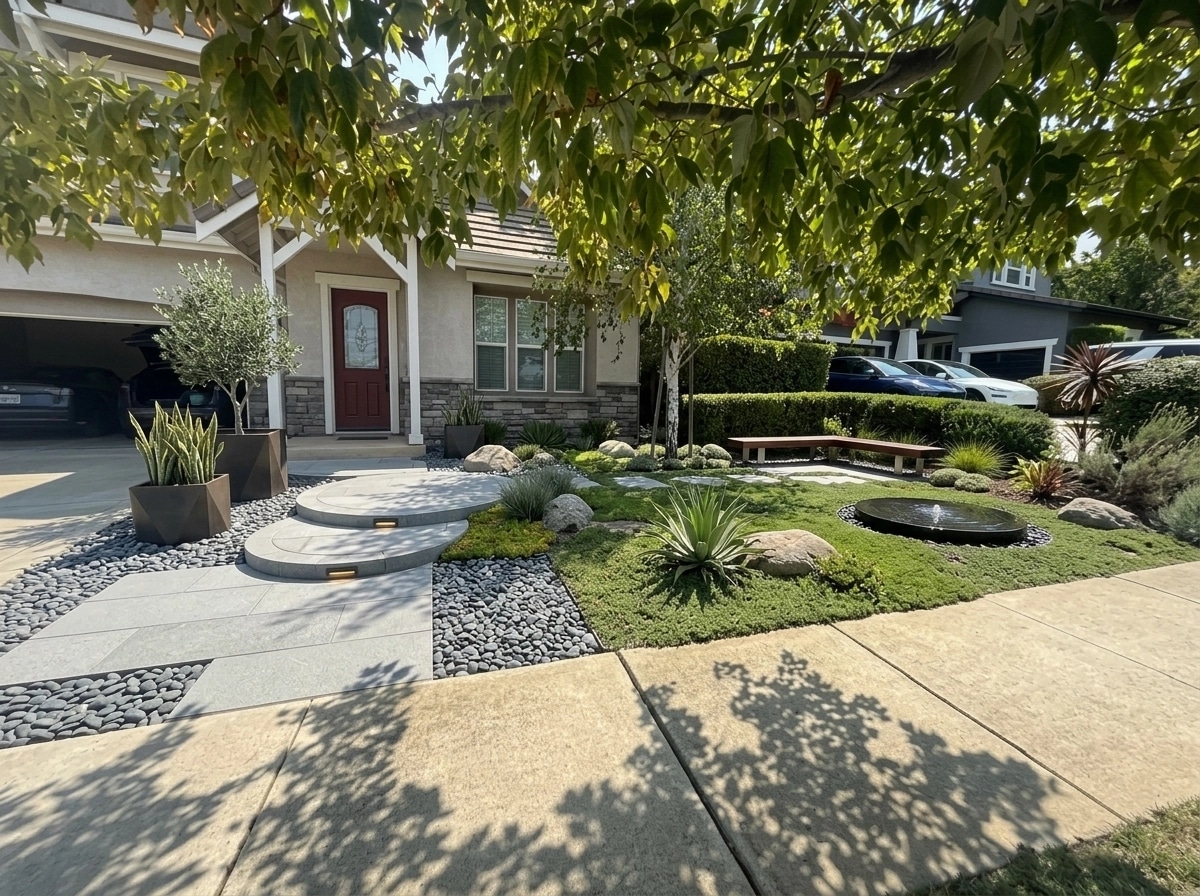 Landscape design in Minimalist Yard style — Yard by GenRoom AI