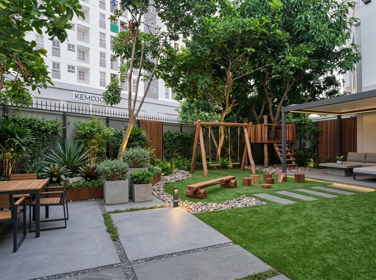 Landscape design in Contemporary Yard style — Yard by GenRoom AI