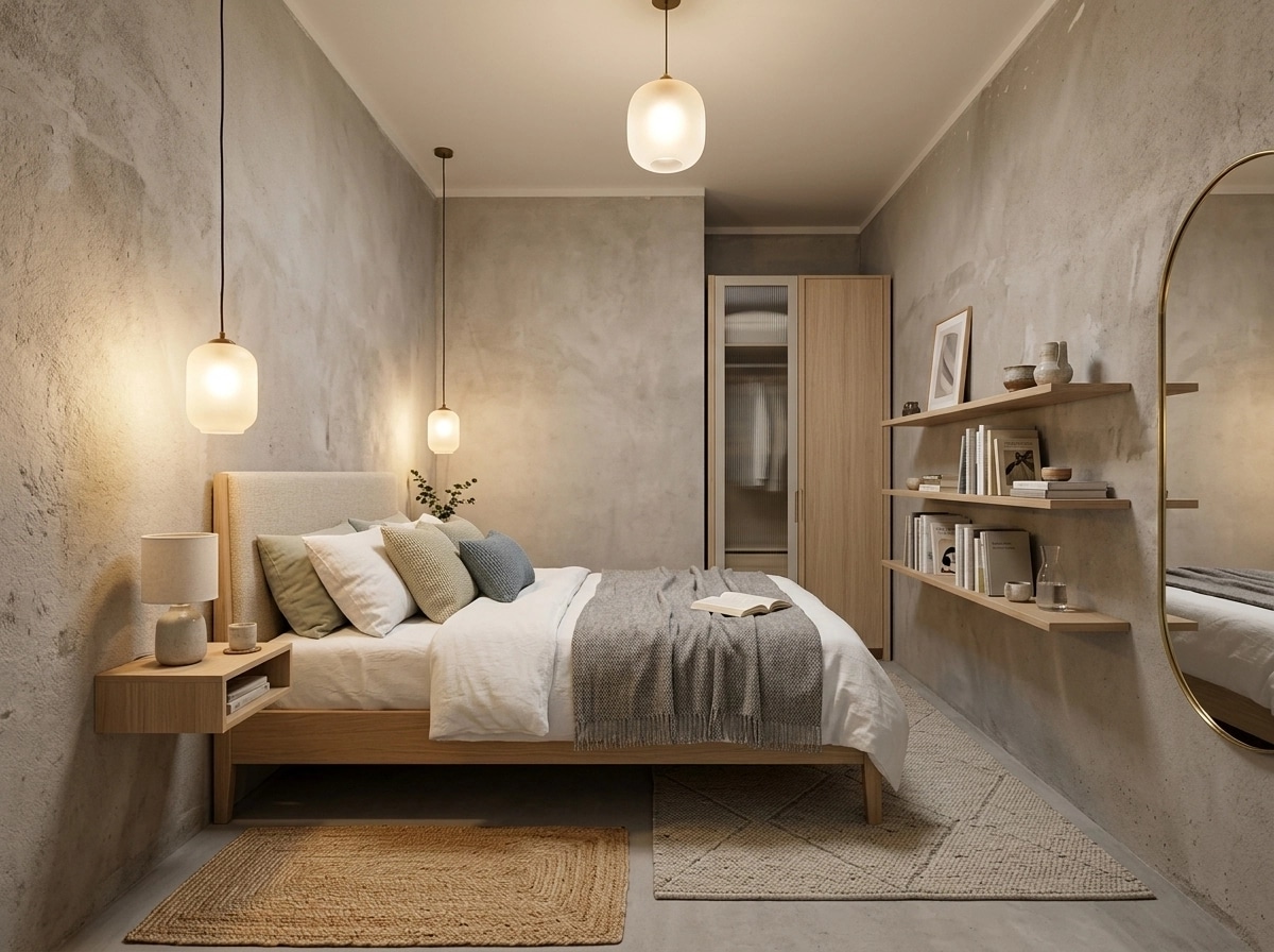 Scandinavian Bedroom design — interior photo by GenRoom AI