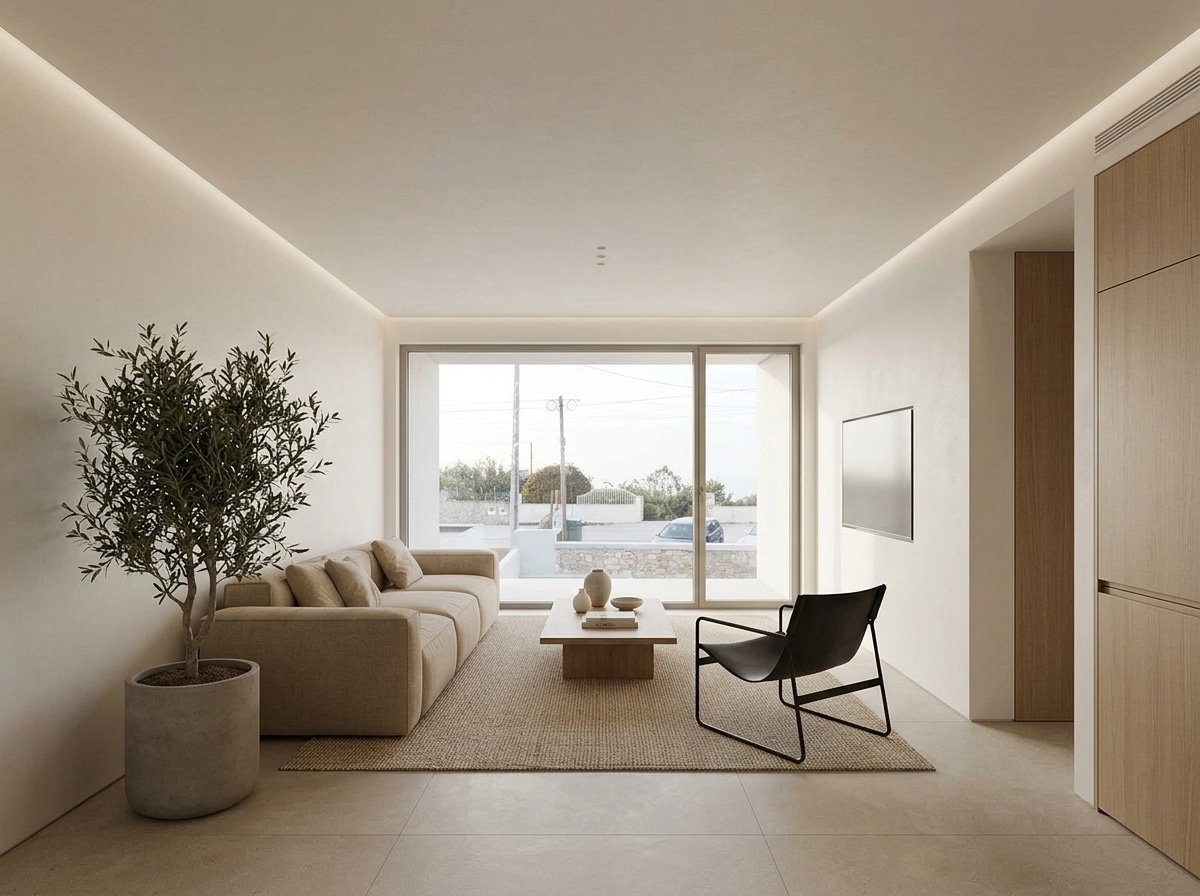 Minimalism Living Room design — interior photo by GenRoom AI