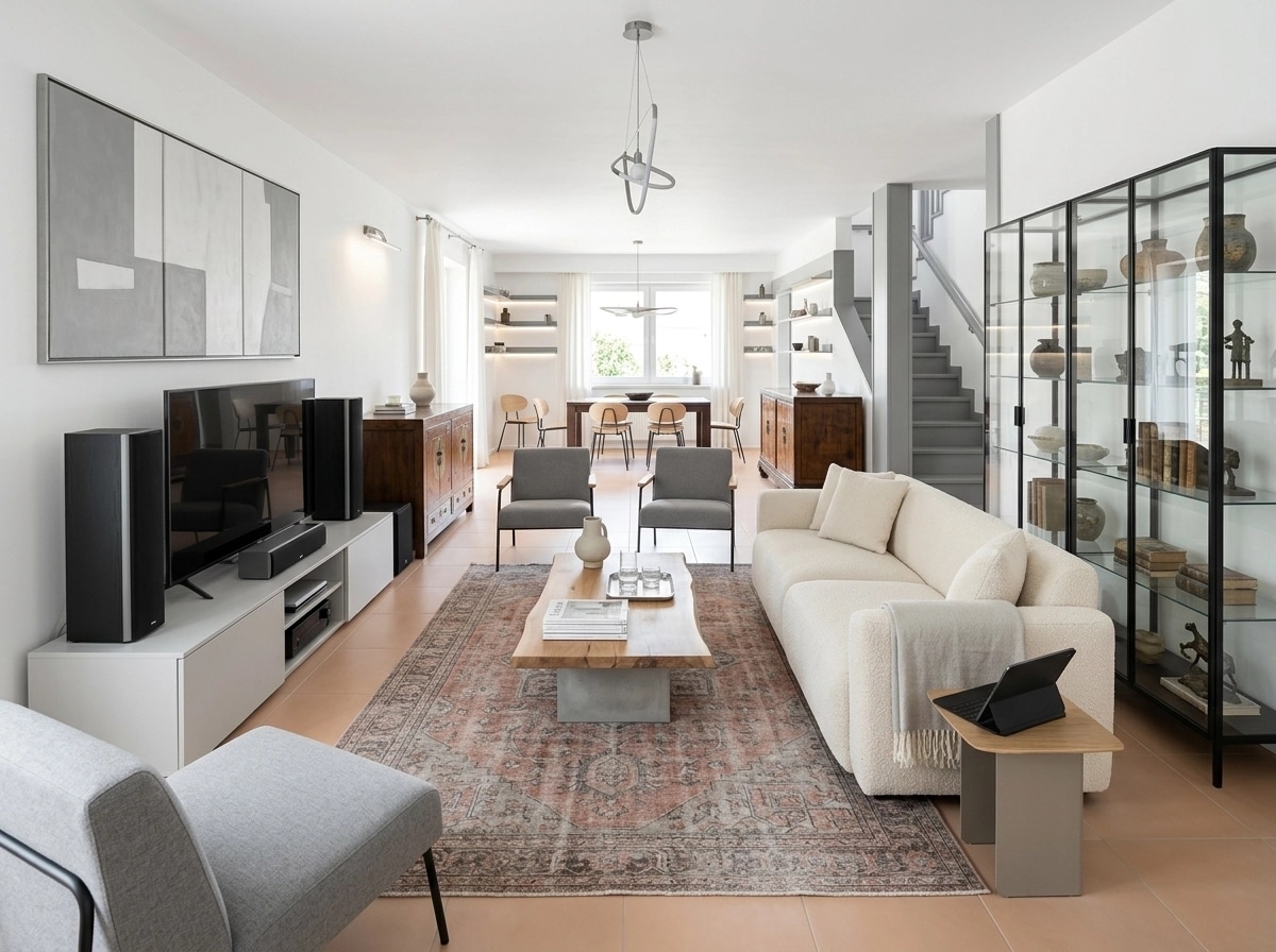 Interior design in Loft / Industrial style — Living Room by GenRoom AI