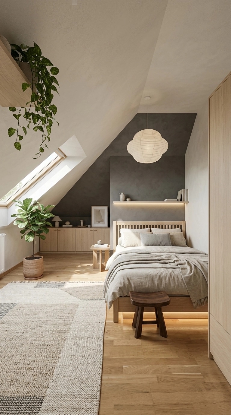 Japandi Bedroom design — interior photo by GenRoom AI