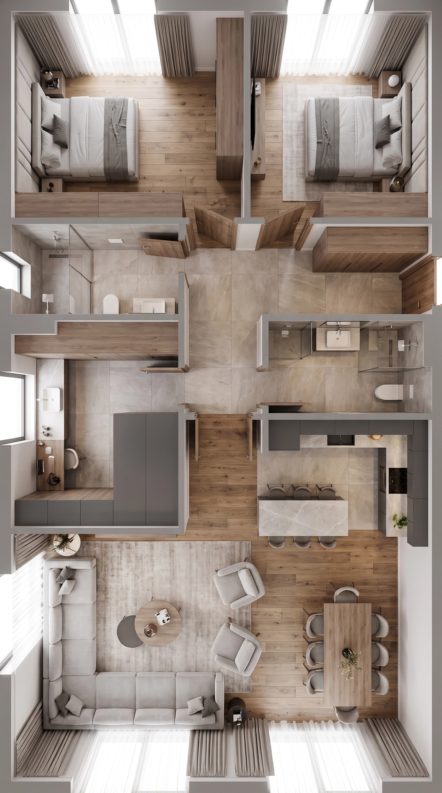 Interior design in Contemporary style — Living Room by GenRoom AI