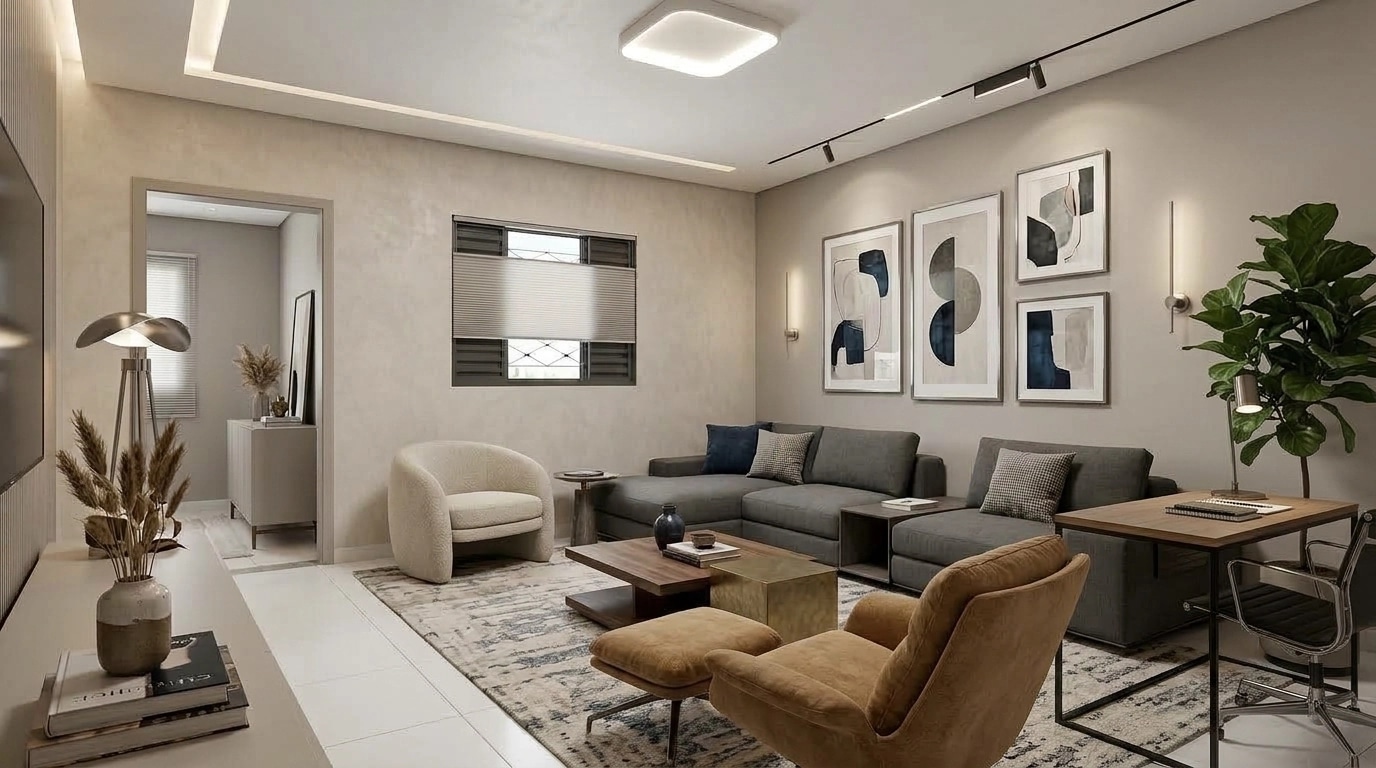 Interior design in Contemporary style — Living Room by GenRoom AI