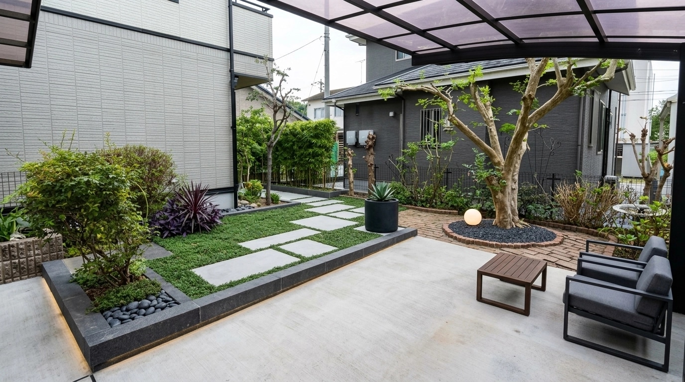 Landscape design in Minimalist Yard style — Yard by GenRoom AI