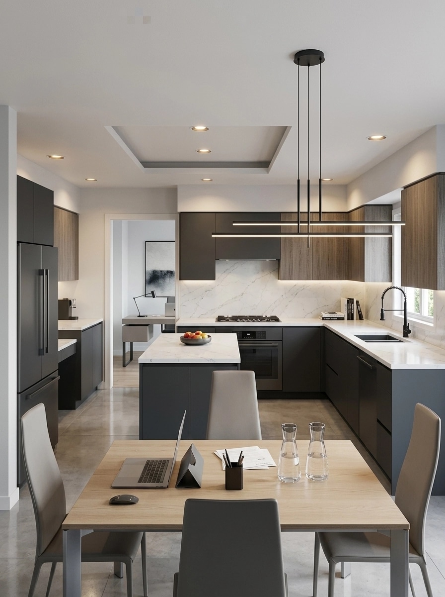 Interior design in Contemporary style — Kitchen by GenRoom AI