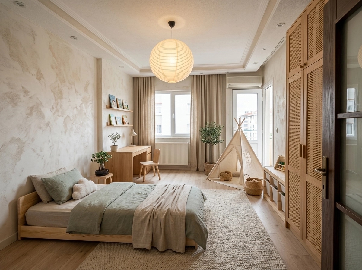 Japandi Kids Room design — interior photo by GenRoom AI