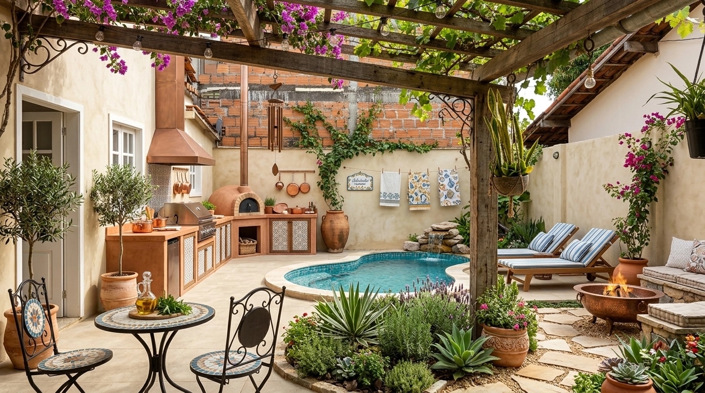 Landscape design in Mediterranean Yard style — Yard by GenRoom AI